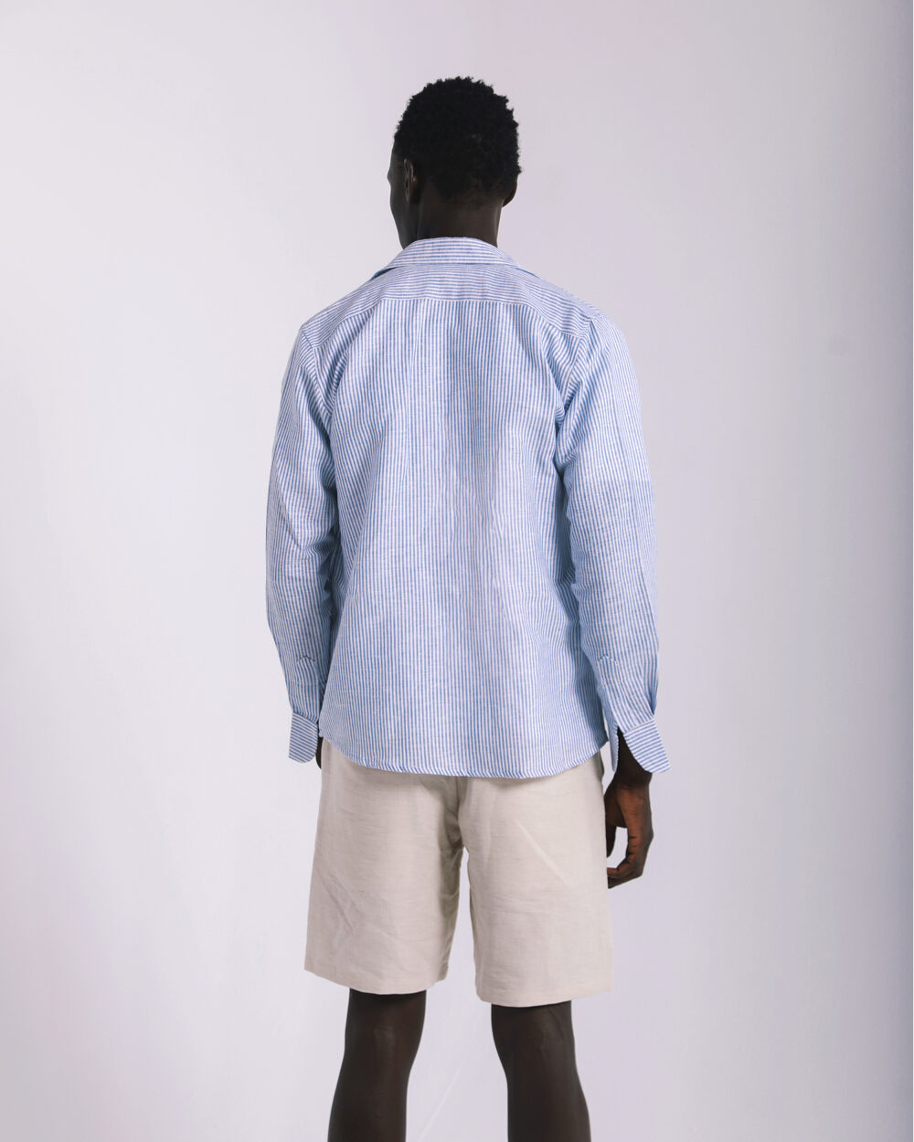 Pinstripe Linen Shirt - Image 3